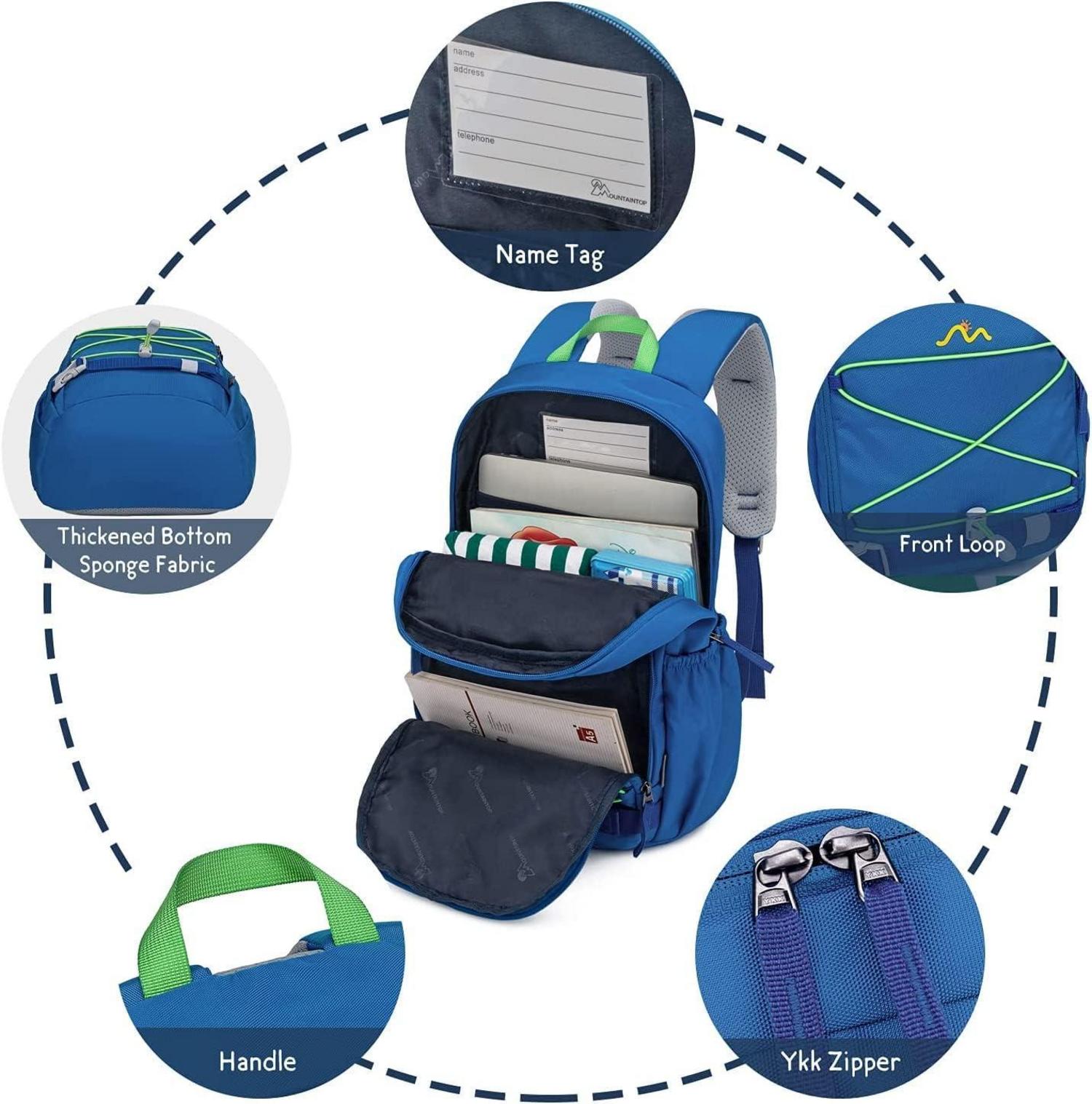 MOUNTAINTOP Kinderrucksack Mädchen Jungen Schulrucksack 15L Blau 25x14x41cm