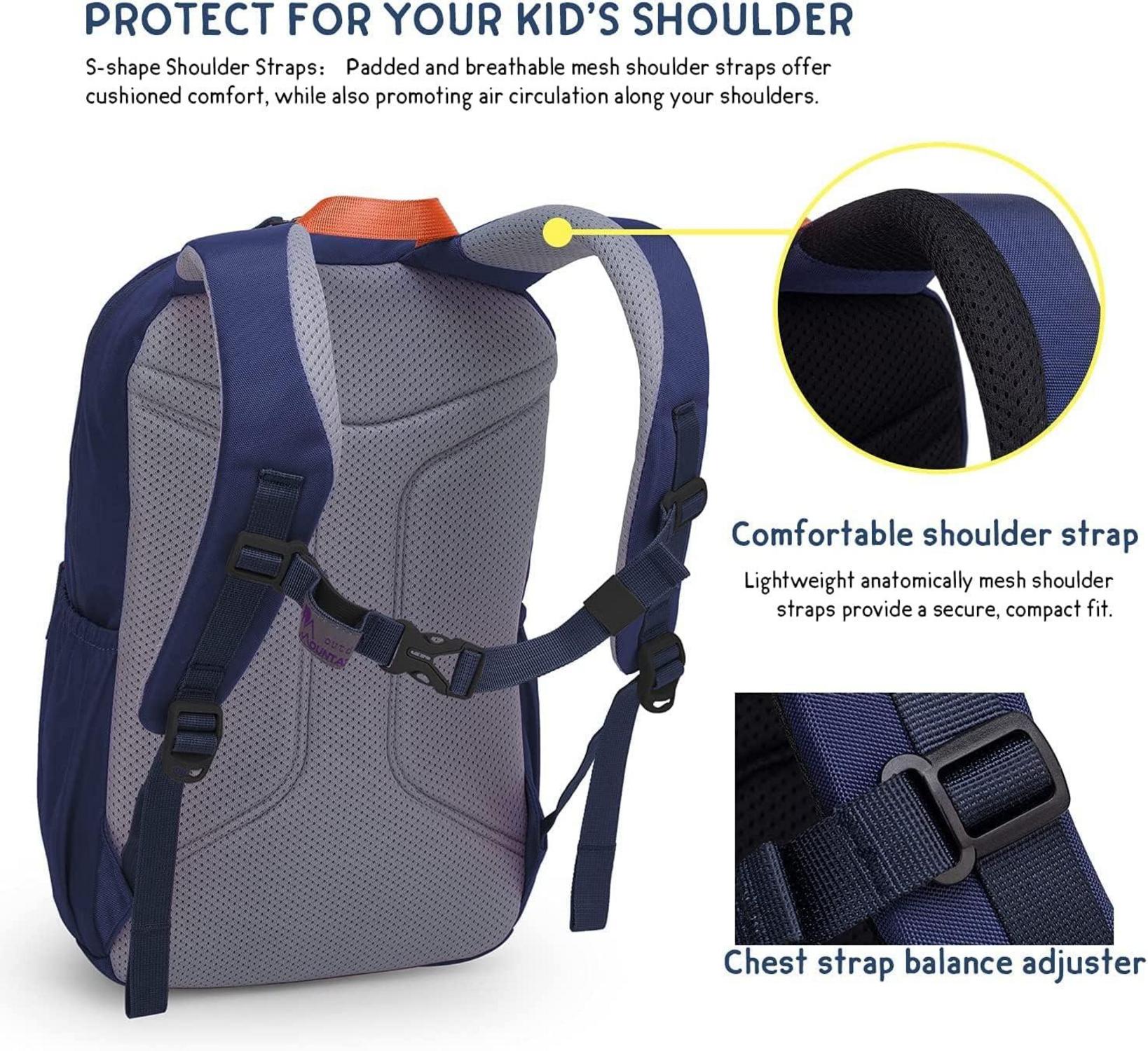 Kinderrucksack Mädchen Jungen Schulrucksack 15L für Schule Wander 25x14x41cm