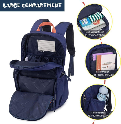 Kinderrucksack Mädchen Jungen Schulrucksack 15L 25x14x41 cm dunkelblau