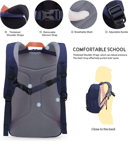 Kinderrucksack Mädchen Jungen Schulrucksack 15L für Schule Wander 25x14x41cm