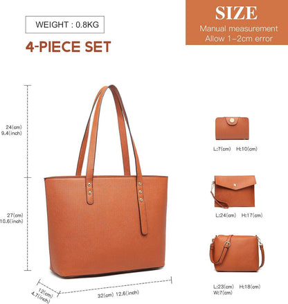 Miss Lulu Damen Handtasche Schultertasche Umhängetasche