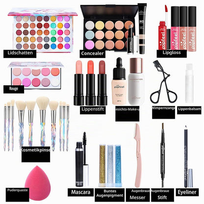 Professionelles Make-up Set 34tlg. mit Schminktasche