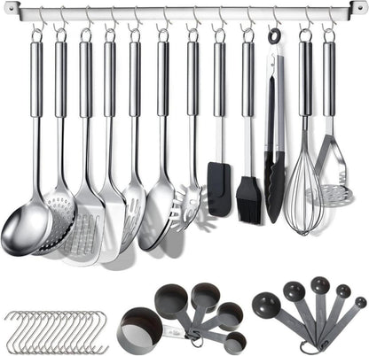 Küchenutensilien-Set 38-teilig Edelstahl Kochgeschirr