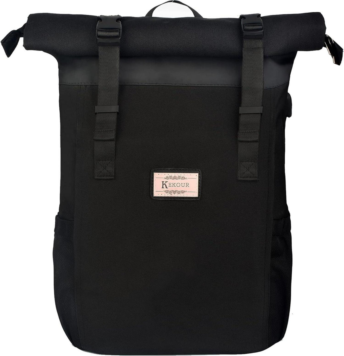 Rolltop Laptoprucksack 15,6 Zoll, Wasserdichter Schulrucksack
