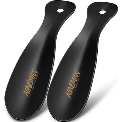 Schuhanzieher Metall Mini 19cm, Stabil Reise Schwarz