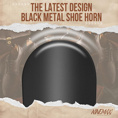 Schuhanzieher Metall Mini 19cm, Stabil Reise Schwarz
