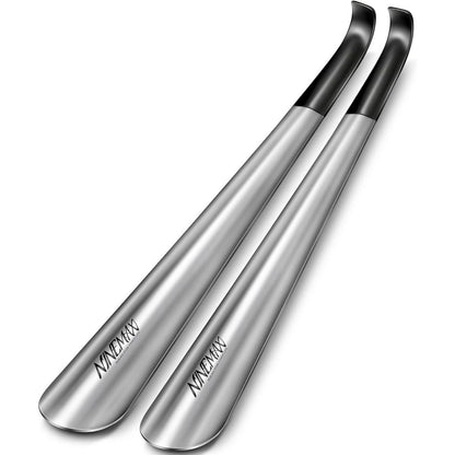 NINEMAX Schuhlöffel Edelstahl 42cm 2er Pack - Stabiler Shoe