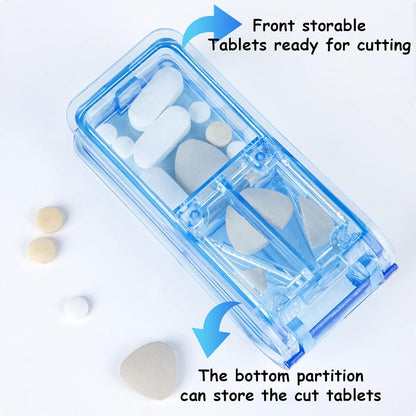 Medikamententeiler Tabletten teilen Lagerung Blue Splitter Pillen Schnitt