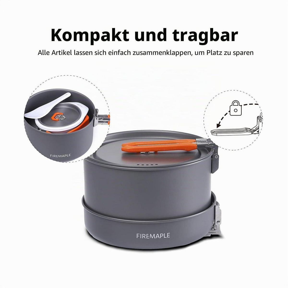 Camping Kochset 12-teilig – Leicht & Robust für 3-4 Personen