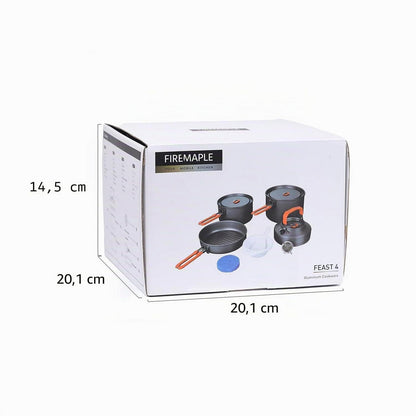 Camping Kochset 12-teilig – Leicht & Robust für 3-4 Personen