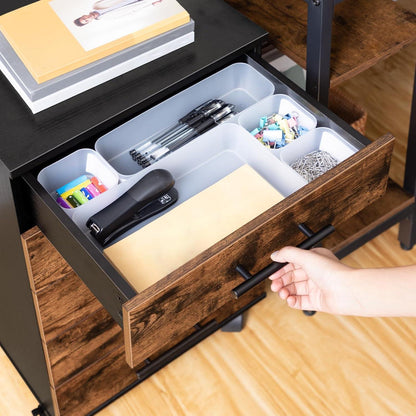 Aktenschrank Rollcontainer 5 Schubladen Holz Büroschrank