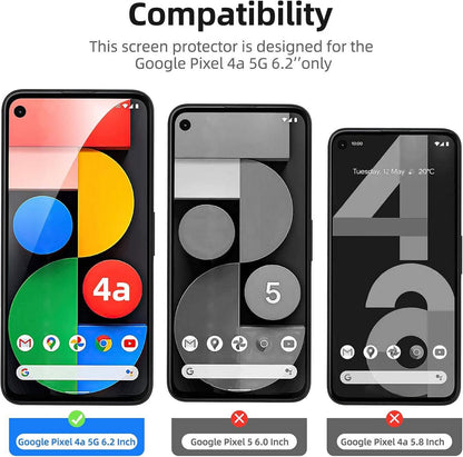 Panzer Schutz Glas Google Pixel 4a 5G 3er Pack 9H Härte Ultra-klar