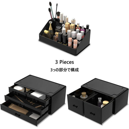 Makeup Organizer XL Schwarz 6 Schubladen
