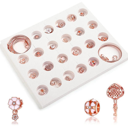 Adventskalender Schmuck Charms Roségold – 24teilig mit Ketten