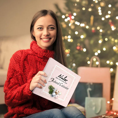 Adventskalender Schmuck Charms Roségold – 24teilig mit Ketten
