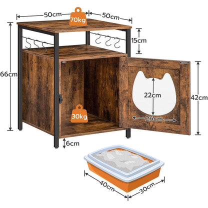 Katzenklo Schrank Katzenschrank Holz Katzenhaus 6 Haken
