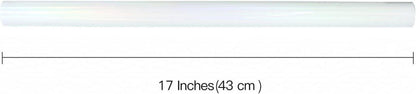 Weißes Metallic Geschenkpapier Mini-Rolle für Hochzeit Geburtstag Weihnachten 43cm 10m