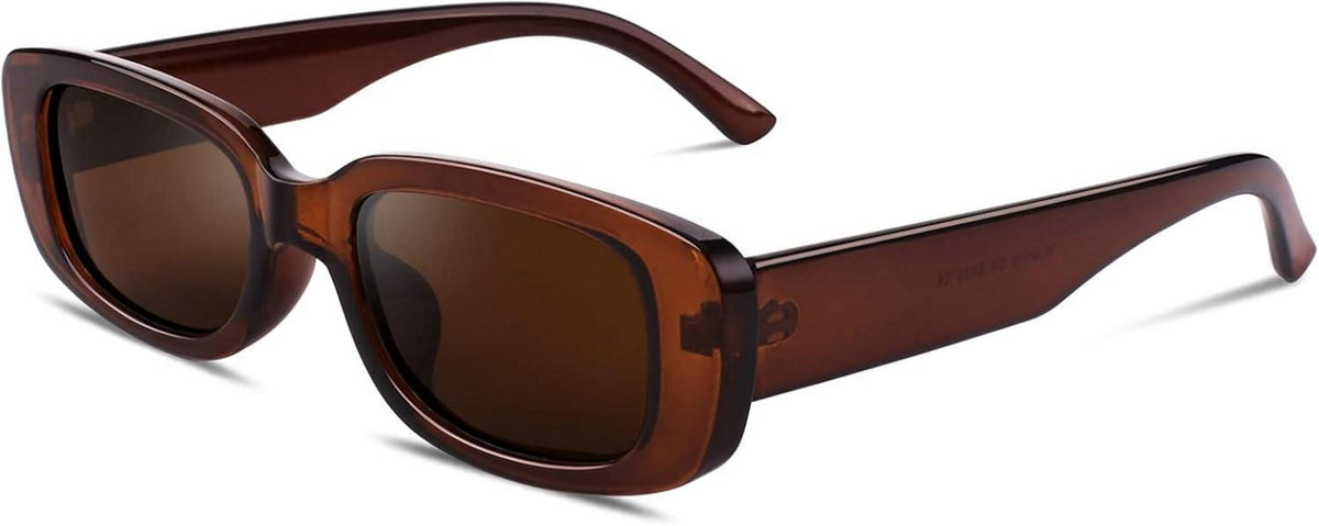Polarisierte Retro Sonnenbrille UV400 90s Vintage Braun