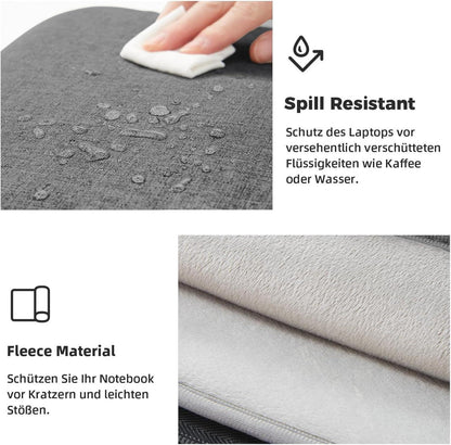 Voova Laptop Hülle 14-14,6 Zoll Wasserdicht Dunkelgrau - MacBook Air Pro ASUS Acer Dell