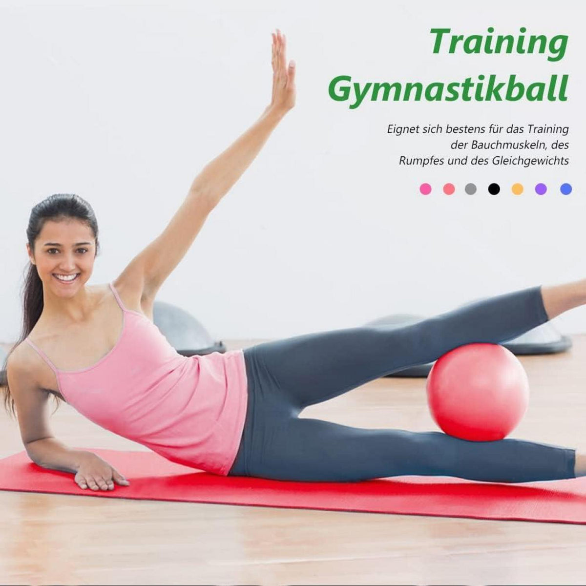 Gymnastikball 25cm Yoga Pilates Ball Baby Soft Fitnessball Rot