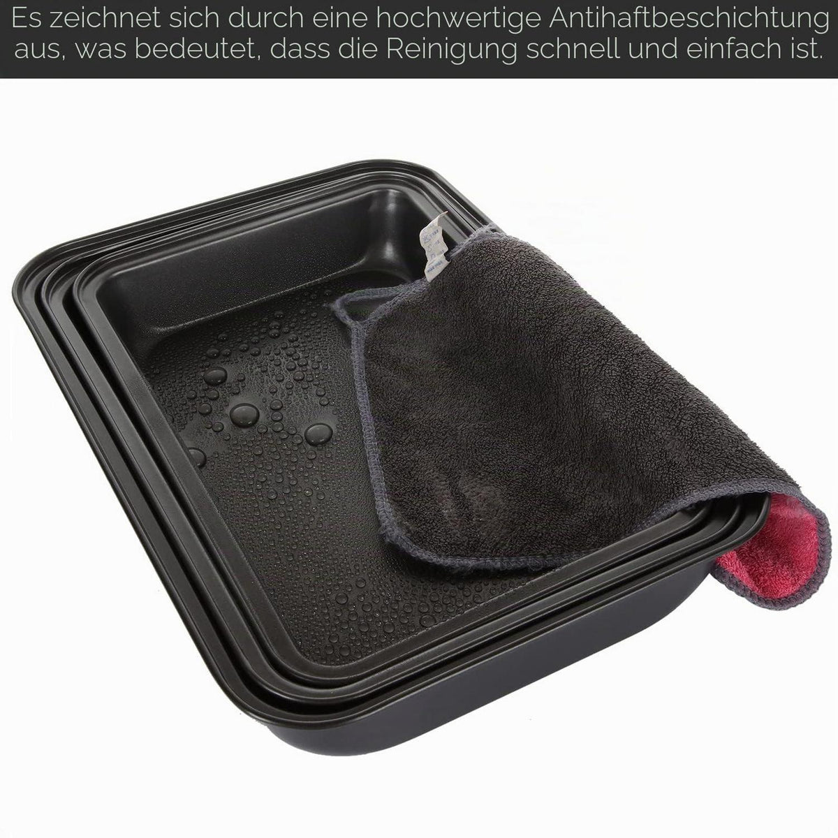 Auflaufform Set 4er-Pack – Kohlenstoffstahl
