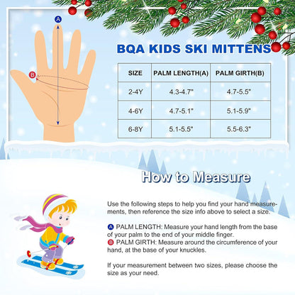 Kinder Skihandschuhe Fäustlinge wasserdicht warm 2-8 Jahre