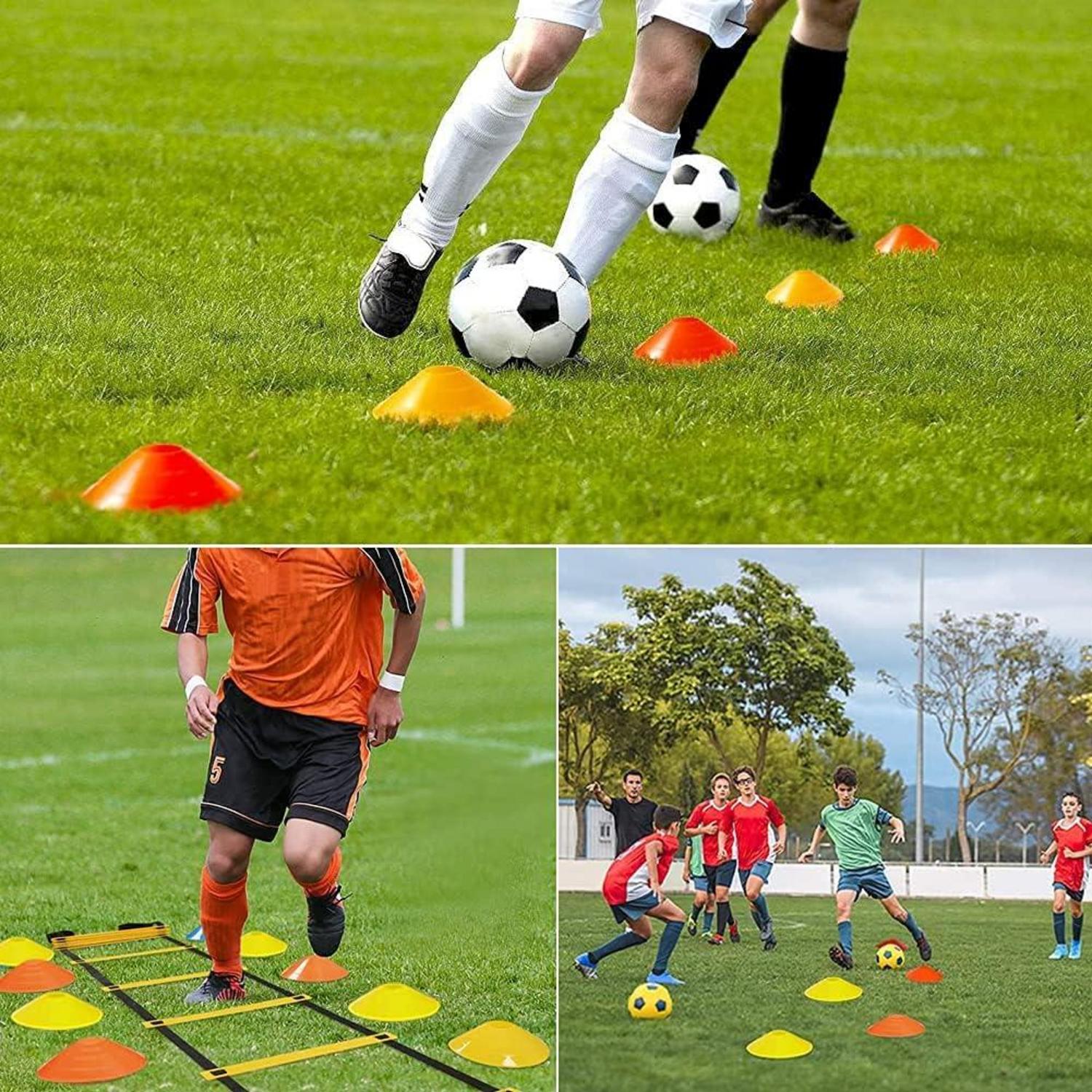 Fussball Trainingsset: Koordinationsleiter 6m, Kick Trainer & Hütchen