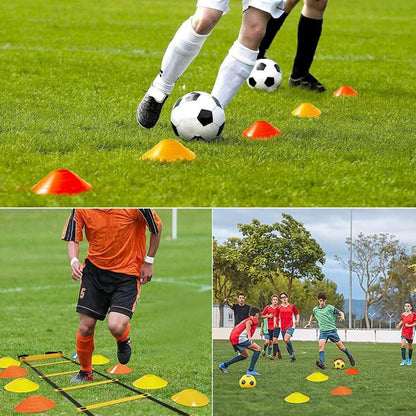 Fussball Trainingsset: Koordinationsleiter 6m, Kick Trainer & Hütchen