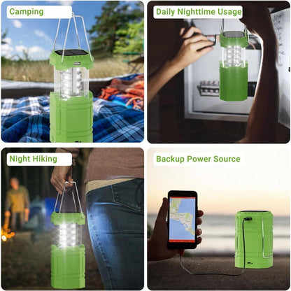 LED Campinglampe Solar Laterne 3000mAh Akku Notfallleuchte