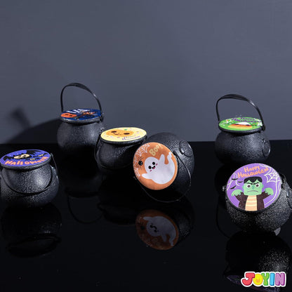 Halloween Hexenkessel Badebomben Set mit Mochi Squishy Spielzeug - 6 Stück