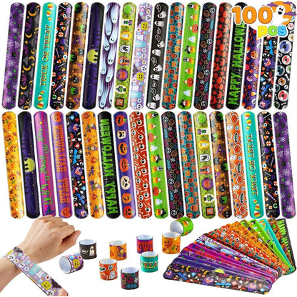 JOYIN Halloween Slap Armbänder 100 Stück für Kinder, Party