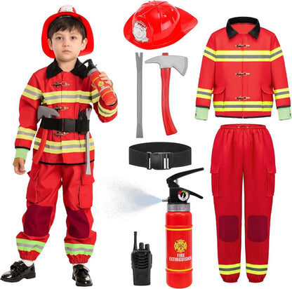 Feuerwehrmann Kostüm Kinder Rollenspiel Set Feuerwehrhelm Spielzeug