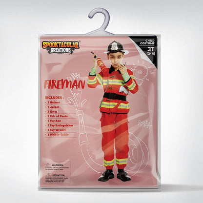 Spooktacular Creations Feuerwehrmann Kostüm Kinder Rollenspiel Set
