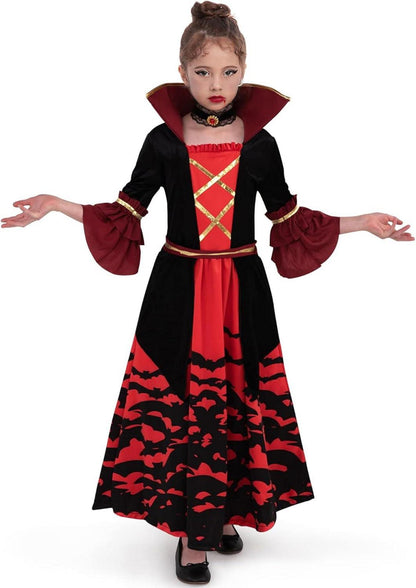 Mädchen Vampirin Halloween-Kostüm Goth Kostüm