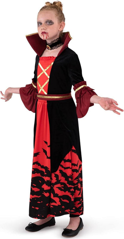 Mädchen Vampirin Halloween-Kostüm Goth Kostüm