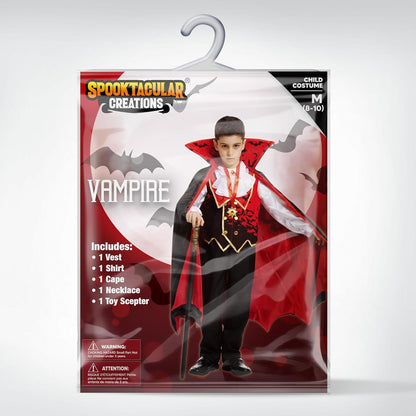 Vampir-Kinderkostüm Rot Small Gruseliges Halloween-Kostüm
