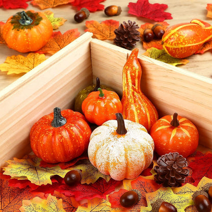 Kesote Herbst Deko Set 120 PCS Kürbis Ahornblatt Tischdeko