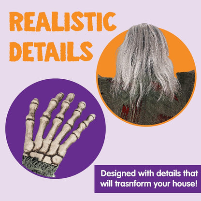 Halloween Kletternde Zombies Wanddekoration 2er Set 80 cm
