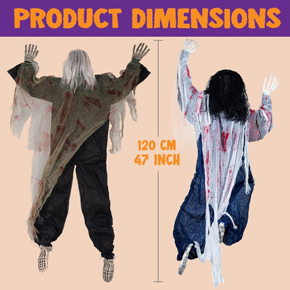 Halloween Kletternde Zombies Wanddekoration 80cm
