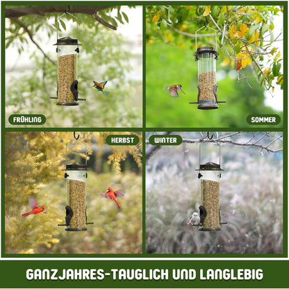Vogelfutterhaus Metall zum Aufhängen für Wildvögel, 2