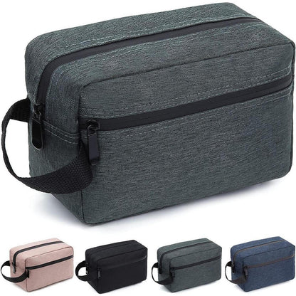 Kulturbeutel Reise mit Griff, wasserabweisend, Grau