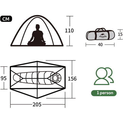 Ultraleichtes Camping Zelt 1/2 Personen Wasserdicht