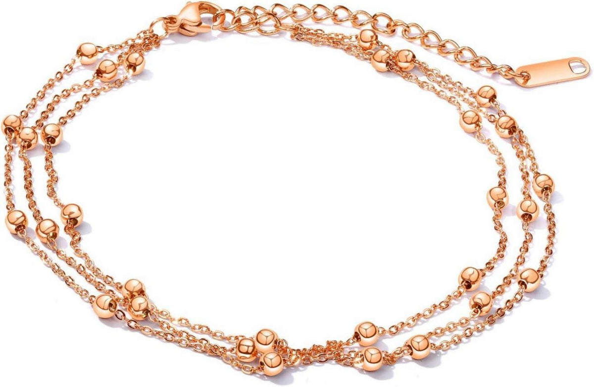 Goldüberzogene Damen Fußkette | Hypoallergen und verstellbar