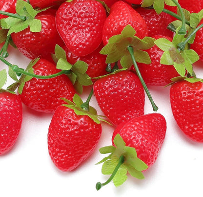 Künstliche Erdbeeren Rot 30 Stück Realistisch Simulation