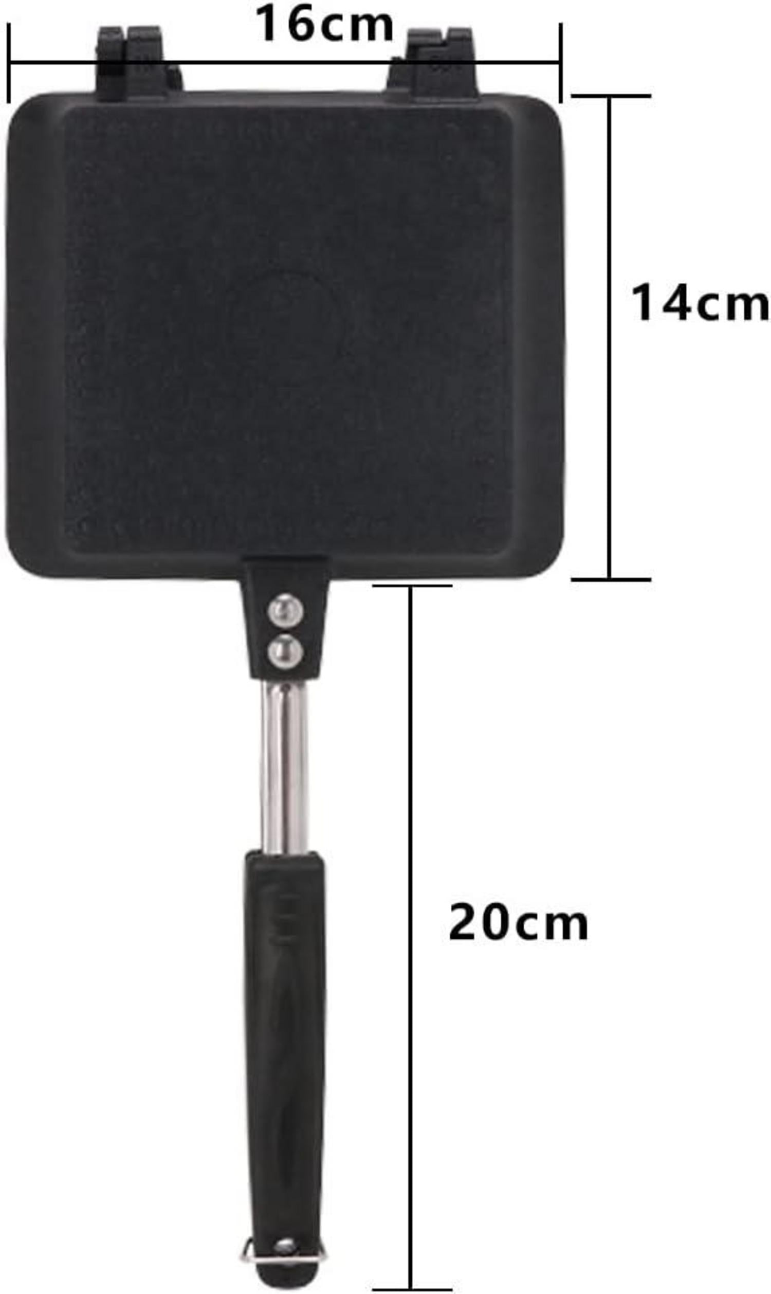 Doppelseitige Toastpfanne mit Hitzebeständigem Griff für Camping