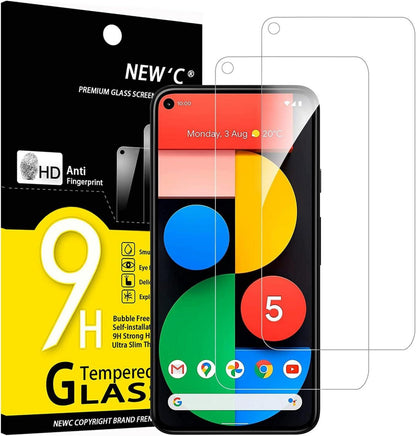 Panzer Schutzglas für Google Pixel 5 5G, Kristallklar, 9H Härte