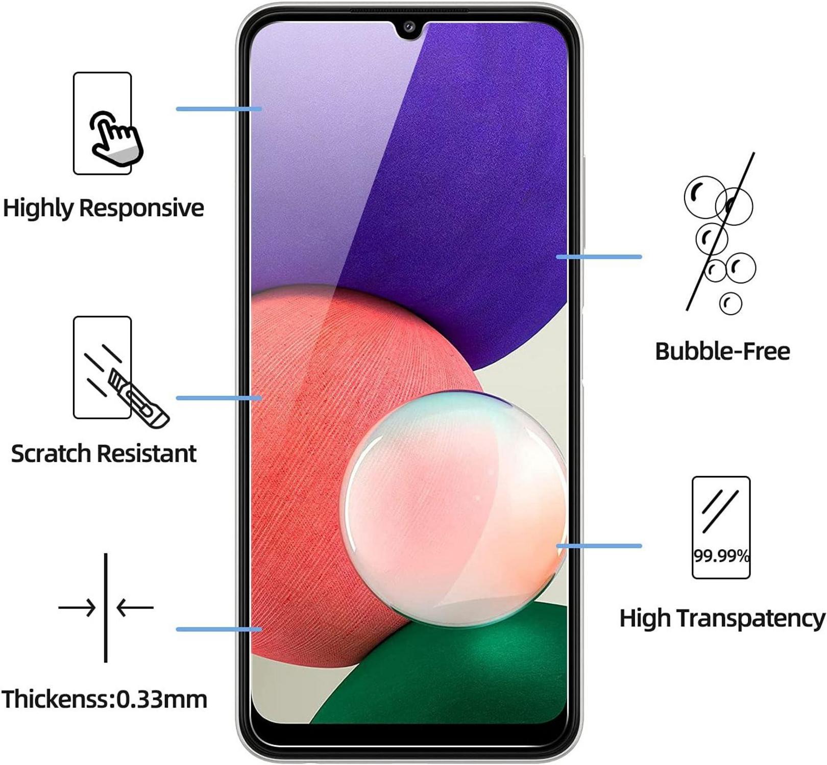 Panzer Schutz Glas Samsung Galaxy A22 4G 2 Stück
