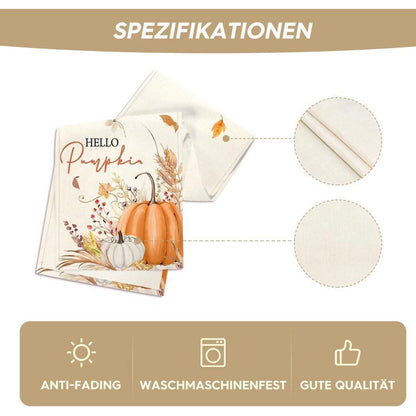 Artoid Mode Herbst Tischläufer Blumen Blätter Orange 40x140