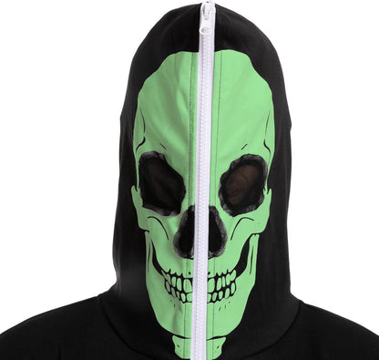 Skelett-Overall Herren Erwachsene Halloween Einteiler Leuchtend