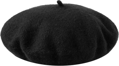 Schwarze Damen-Baskenmütze Wolle/Polyester, Spooktacular